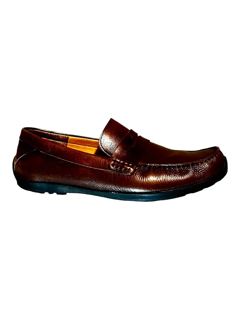 Men's Brown Leather Slip-On Loafers